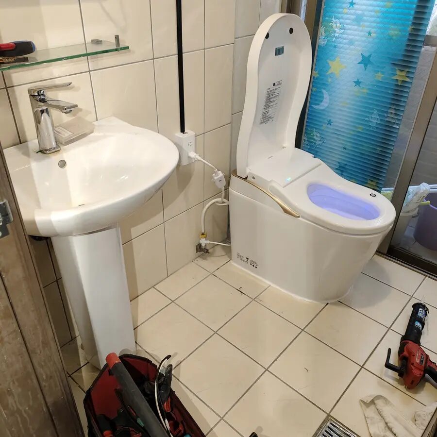桃園水電施工實績－衛浴馬桶與面盆設備安裝